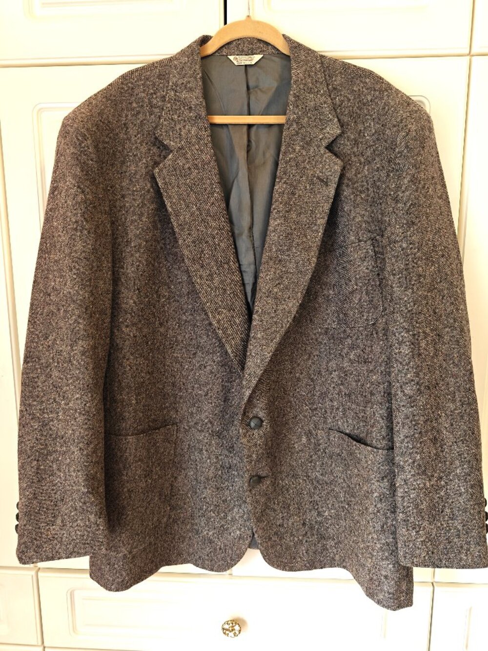 Stewert County Men's Gray Wool Blazer, Size 52L, New